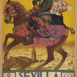 Reproducción del cartel de las Fiestas de Sevilla, 1934, en papel couché.
