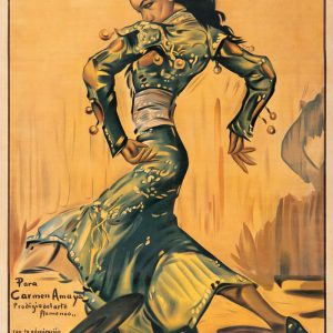 Póster en papel couché del cartel Carmen, diseñado por C. Ruano Llopis.