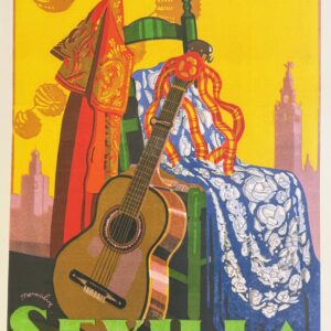 Reproducción del cartel Sevilla Fiestas Primavera 1951 impreso en papel couché