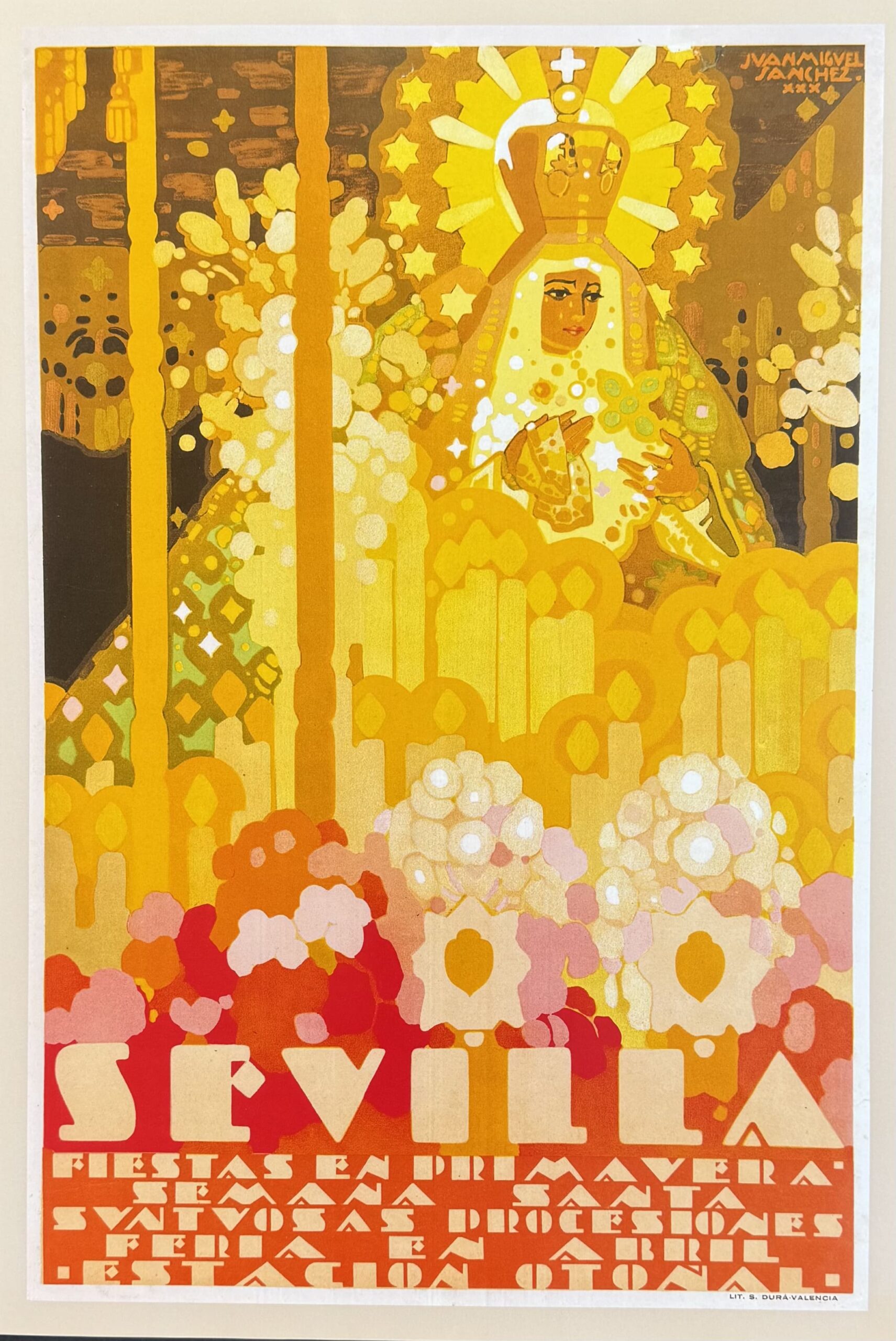 Póster de las Fiestas de Primavera del 1931 publicado en la estación otoñal